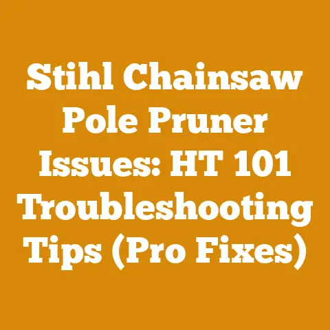 Stihl Chainsaw Pole Pruner Issues: HT 101 Troubleshooting Tips (Pro Fixes)