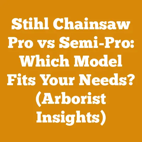 Stihl Chainsaw Pro vs Semi-Pro: Which Model Fits Your Needs? (Arborist Insights)