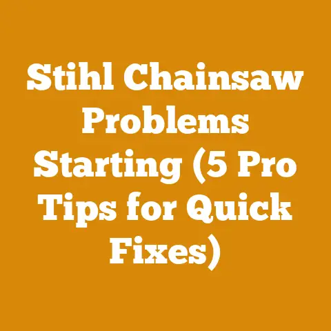 Stihl Chainsaw Problems Starting (5 Pro Tips for Quick Fixes)