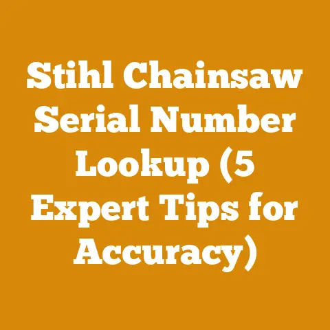 Stihl Chainsaw Serial Number Lookup (5 Expert Tips for Accuracy)