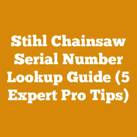 Stihl Chainsaw Serial Number Lookup Guide (5 Expert Pro Tips)