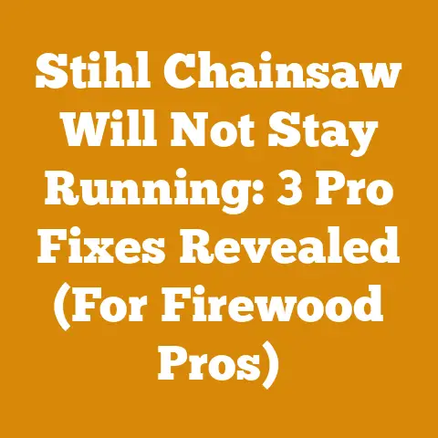 Stihl Chainsaw Will Not Stay Running: 3 Pro Fixes Revealed (For Firewood Pros)