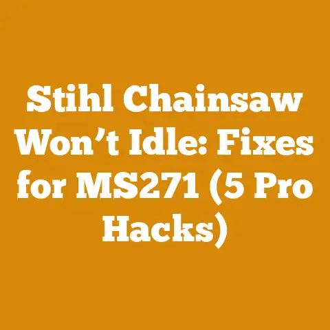 Stihl Chainsaw Won’t Idle: Fixes for MS271 (5 Pro Hacks)