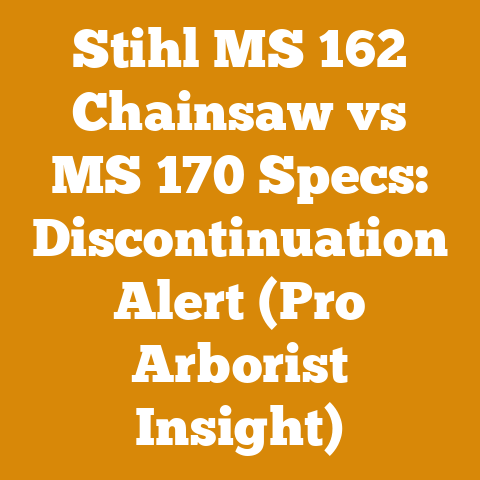Stihl MS 162 Chainsaw vs MS 170 Specs: Discontinuation Alert (Pro Arborist Insight)