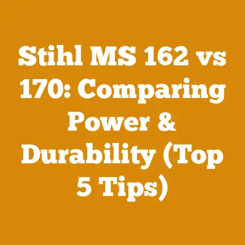 Stihl MS 162 vs 170: Comparing Power & Durability (Top 5 Tips)