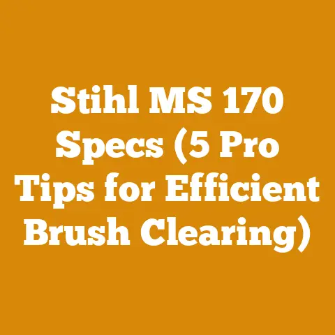 Stihl MS 170 Specs (5 Pro Tips for Efficient Brush Clearing)