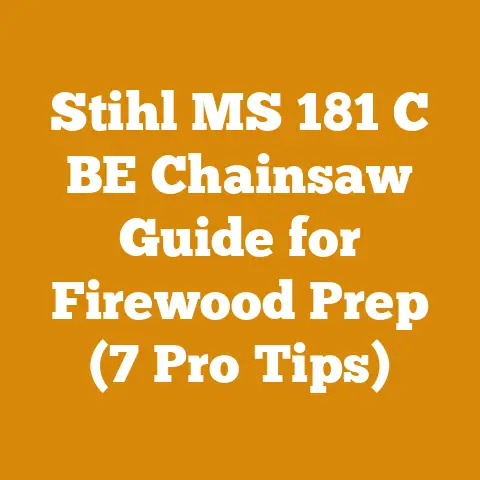 Stihl MS 181 C BE Chainsaw Guide for Firewood Prep (7 Pro Tips)
