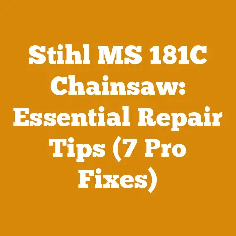 Stihl MS 181C Chainsaw: Essential Repair Tips (7 Pro Fixes)