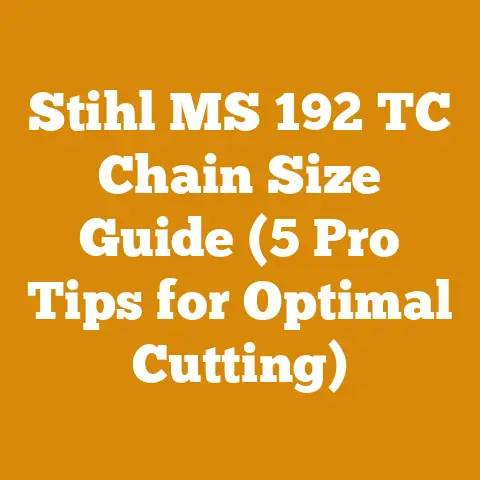Stihl MS 192 TC Chain Size Guide (5 Pro Tips for Optimal Cutting)