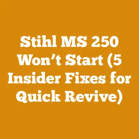 Stihl MS 250 Won’t Start (5 Insider Fixes for Quick Revive)