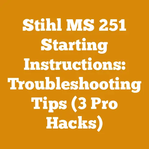 Stihl MS 251 Starting Instructions: Troubleshooting Tips (3 Pro Hacks)