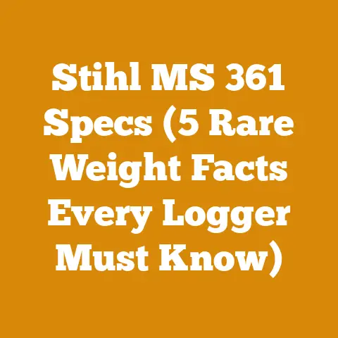 Stihl MS 361 Specs (5 Rare Weight Facts Every Logger Must Know)