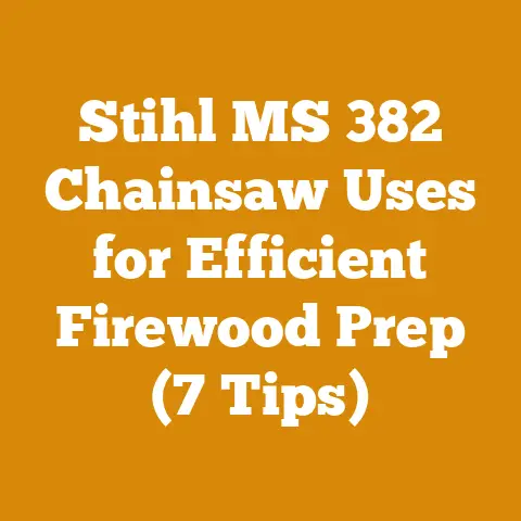 Stihl MS 382 Chainsaw Uses for Efficient Firewood Prep (7 Tips)