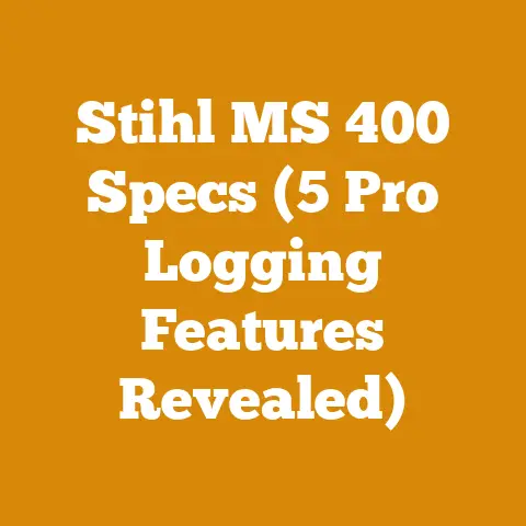 Stihl MS 400 Specs (5 Pro Logging Features Revealed)