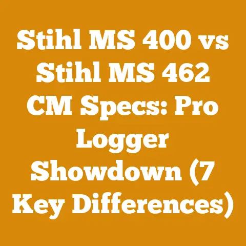 Stihl MS 400 vs Stihl MS 462 CM Specs: Pro Logger Showdown (7 Key Differences)