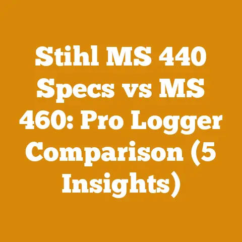 Stihl MS 440 Specs vs MS 460: Pro Logger Comparison (5 Insights)