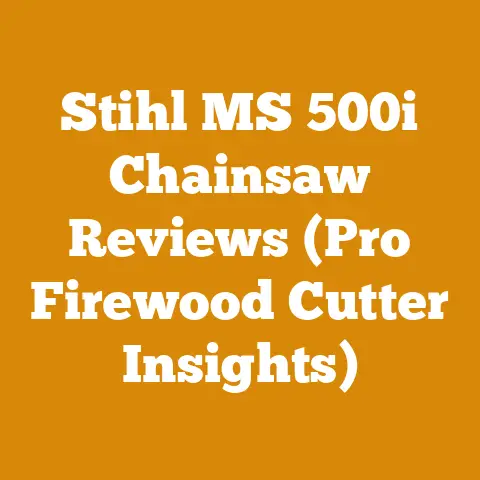 Stihl MS 500i Chainsaw Reviews (Pro Firewood Cutter Insights)