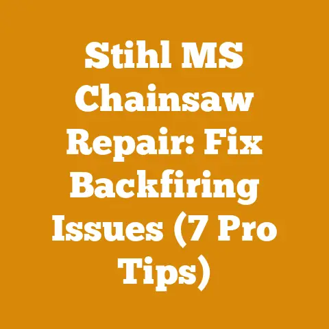 Stihl MS Chainsaw Repair: Fix Backfiring Issues (7 Pro Tips)
