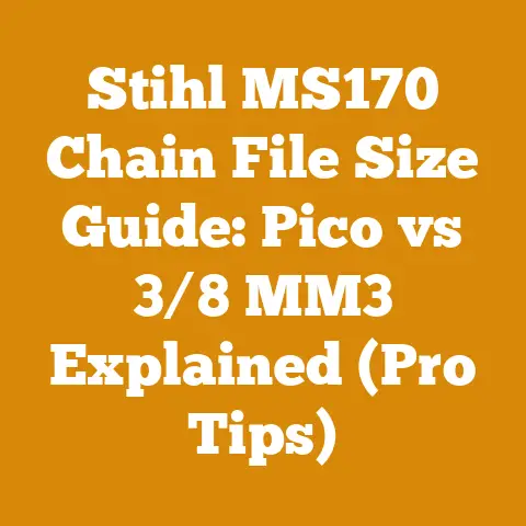 Stihl MS170 Chain File Size Guide: Pico vs 3/8 MM3 Explained (Pro Tips)