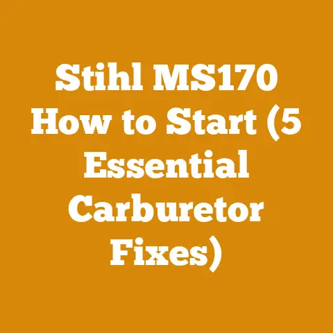 Stihl MS170 How to Start (5 Essential Carburetor Fixes)
