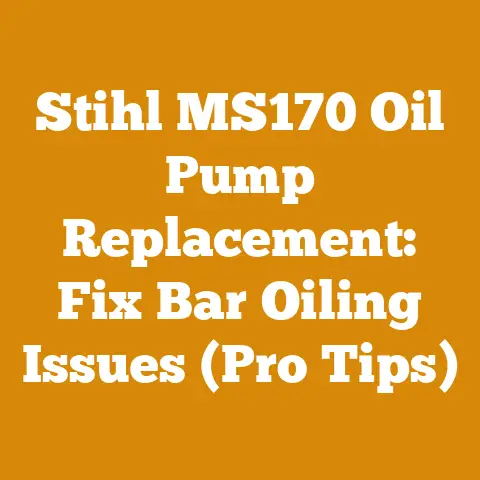 Stihl MS170 Oil Pump Replacement: Fix Bar Oiling Issues (Pro Tips)