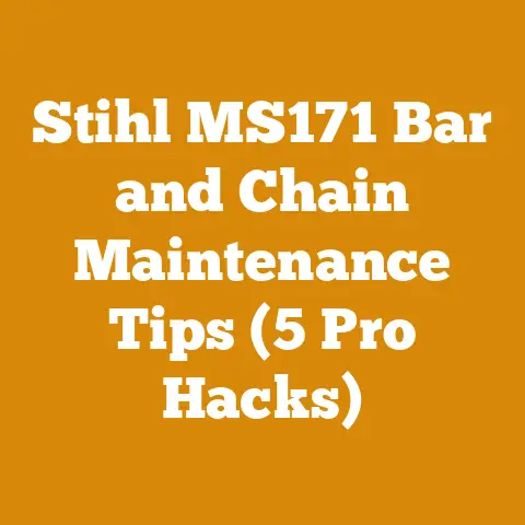 Stihl MS171 Bar and Chain Maintenance Tips (5 Pro Hacks)