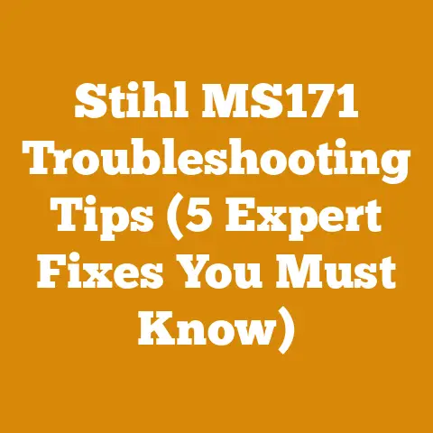 Stihl MS171 Troubleshooting Tips (5 Expert Fixes You Must Know)