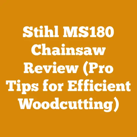 Stihl MS180 Chainsaw Review (Pro Tips for Efficient Woodcutting)