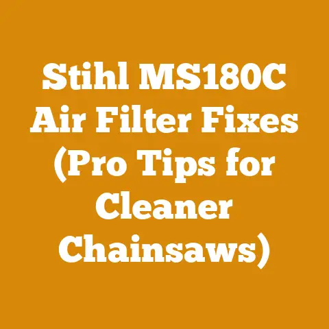 Stihl MS180C Air Filter Fixes (Pro Tips for Cleaner Chainsaws)