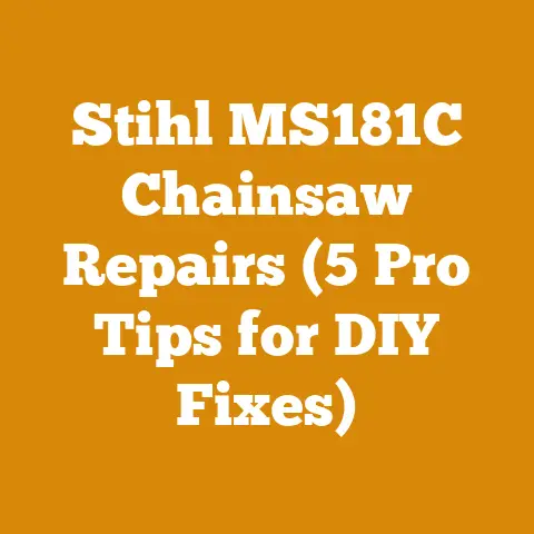 Stihl MS181C Chainsaw Repairs (5 Pro Tips for DIY Fixes)