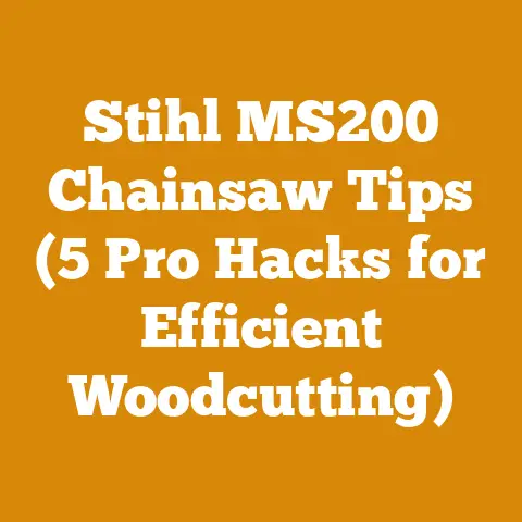 Stihl MS200 Chainsaw Tips (5 Pro Hacks for Efficient Woodcutting)