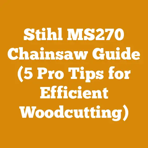 Stihl MS270 Chainsaw Guide (5 Pro Tips for Efficient Woodcutting)