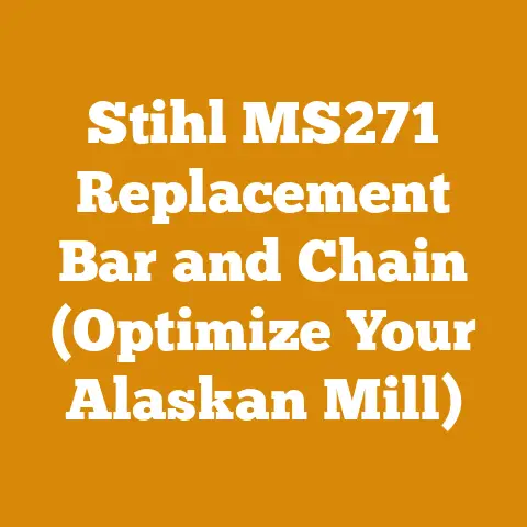 Stihl MS271 Replacement Bar and Chain (Optimize Your Alaskan Mill)