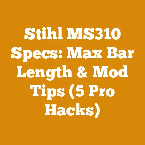 Stihl MS310 Specs: Max Bar Length & Mod Tips (5 Pro Hacks)