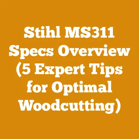 Stihl MS311 Specs Overview (5 Expert Tips for Optimal Woodcutting)