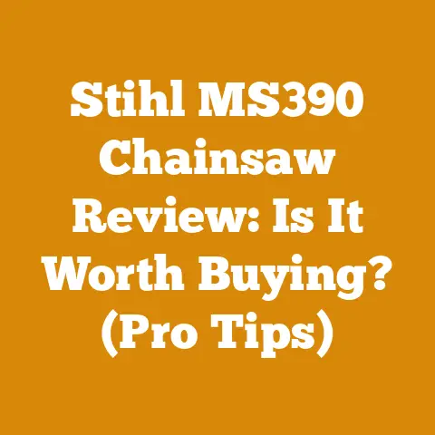 Stihl MS390 Chainsaw Review: Is It Worth Buying? (Pro Tips)