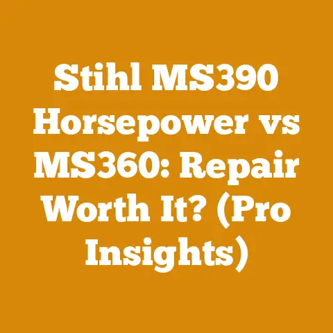 Stihl MS390 Horsepower vs MS360: Repair Worth It? (Pro Insights)