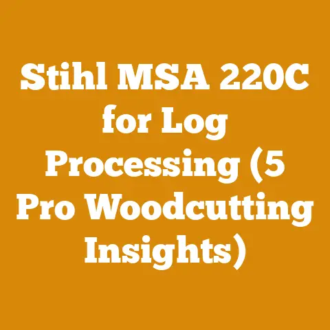 Stihl MSA 220C for Log Processing (5 Pro Woodcutting Insights)