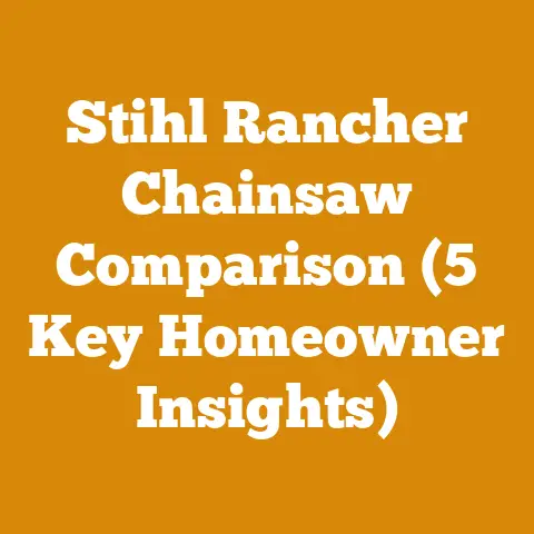Stihl Rancher Chainsaw Comparison (5 Key Homeowner Insights)