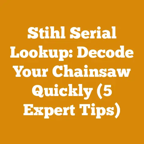 Stihl Serial Lookup: Decode Your Chainsaw Quickly (5 Expert Tips)