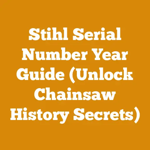 Stihl Serial Number Year Guide (Unlock Chainsaw History Secrets)