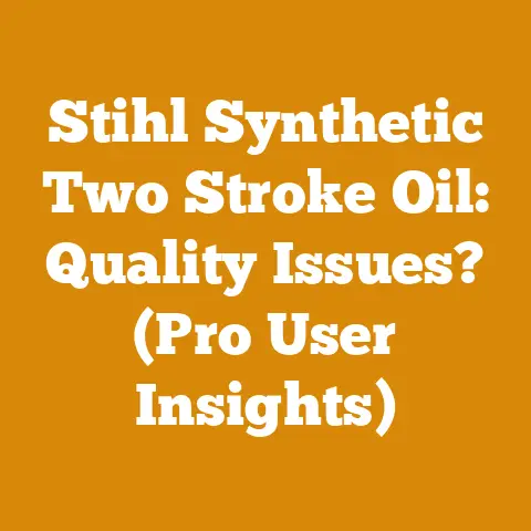 Stihl Synthetic Two Stroke Oil: Quality Issues? (Pro User Insights)