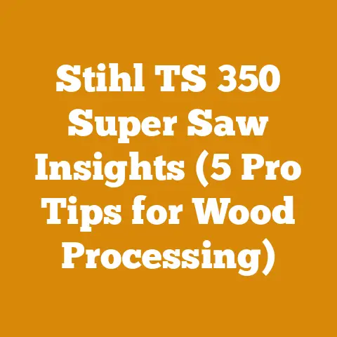 Stihl TS 350 Super Saw Insights (5 Pro Tips for Wood Processing)