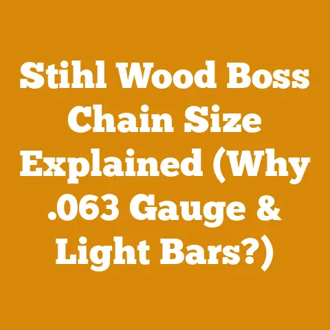 Stihl Wood Boss Chain Size Explained (Why .063 Gauge & Light Bars?)