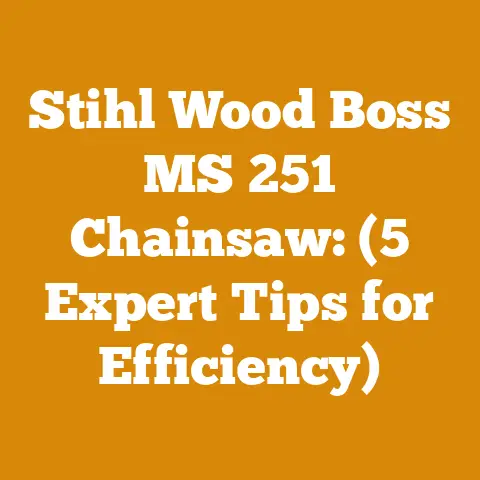 Stihl Wood Boss MS 251 Chainsaw: (5 Expert Tips for Efficiency)