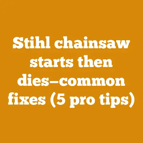 Stihl chainsaw starts then dies—common fixes (5 pro tips)