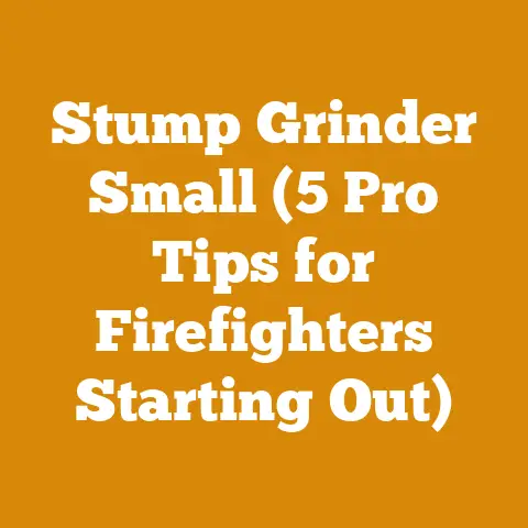 Stump Grinder Small (5 Pro Tips for Firefighters Starting Out)
