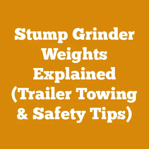 Stump Grinder Weights Explained (Trailer Towing & Safety Tips)