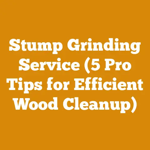 Stump Grinding Service (5 Pro Tips for Efficient Wood Cleanup)
