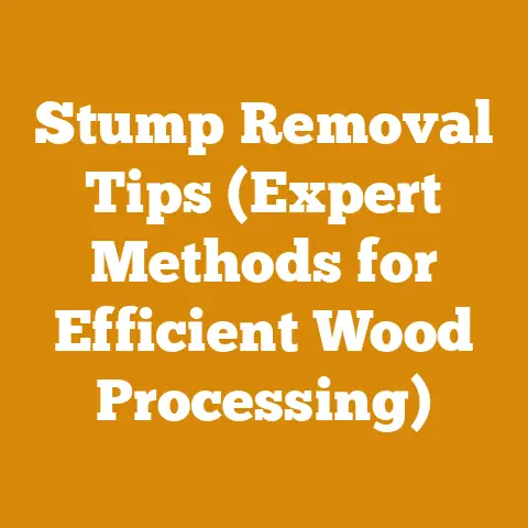 Stump Removal Tips (Expert Methods for Efficient Wood Processing)